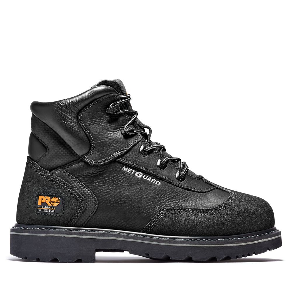 Botas de Trabajo Timberland Hombre Pro® Met Guard 6" Steel Toe Negras - Chile GKO-134287